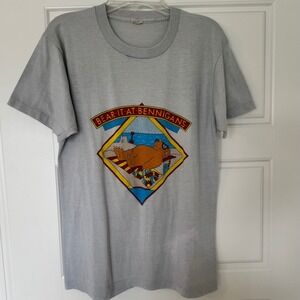 Vintage 80s Bear It At Bennigans Restaurant T Shirt Screen Stars USA Single Stch